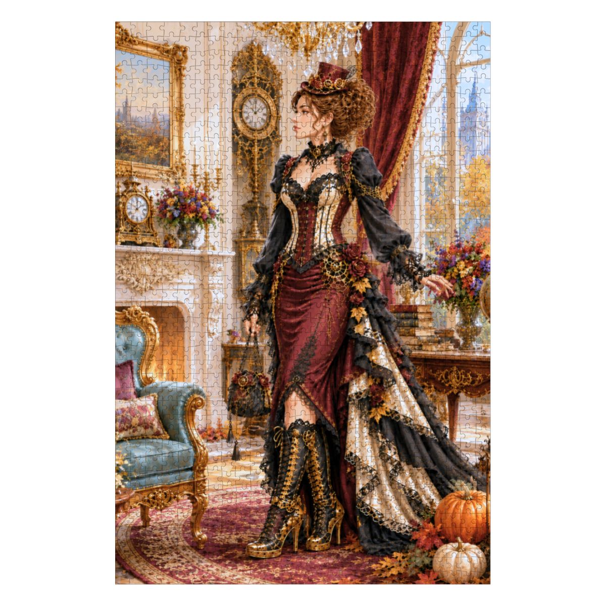 Wooden Jigsaw Puzzles 1000 pcs Fall Steampunk Victorian Woman