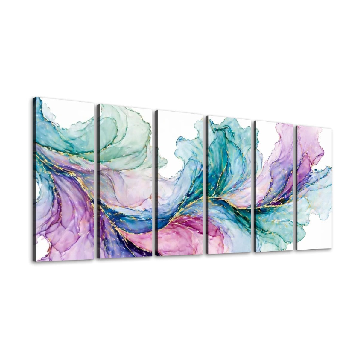 6 Panels Canvas Prints Wall Art Multi Color