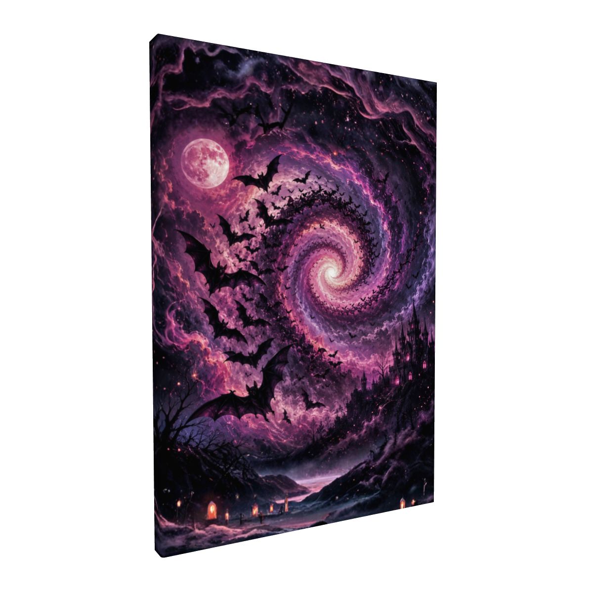 Framed Canvas Painting Halloween Sky (Made in USA)