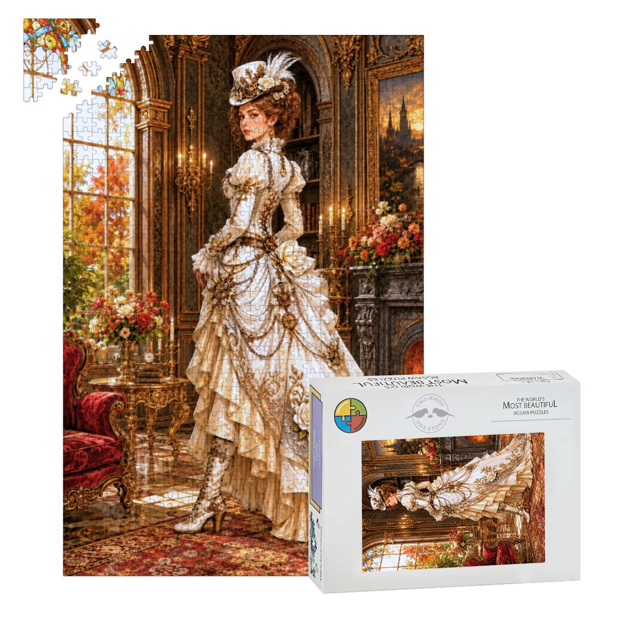 Wooden Jigsaw Puzzles 1000 pcs Steampunk Victorian Woman White