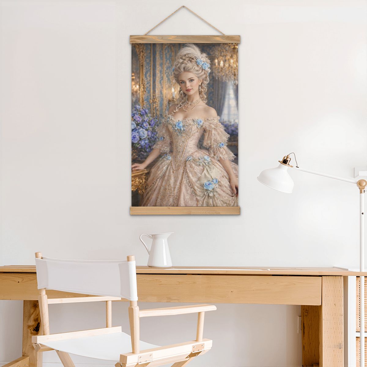 Linen Canvas Wall Art Baroque Beauty