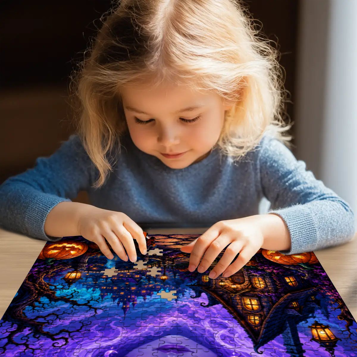 Wooden Jigsaw Puzzles 500 pcs Halloween Witch Night
