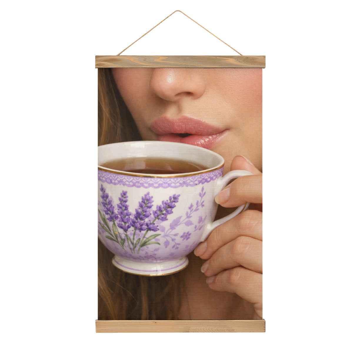Linen Canvas Wall Art Tea Time