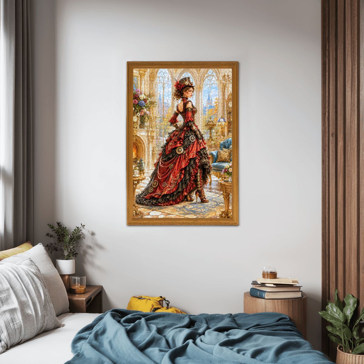 Wooden Jigsaw Puzzles 1000 pcs Steampunk Victorian Woman Red