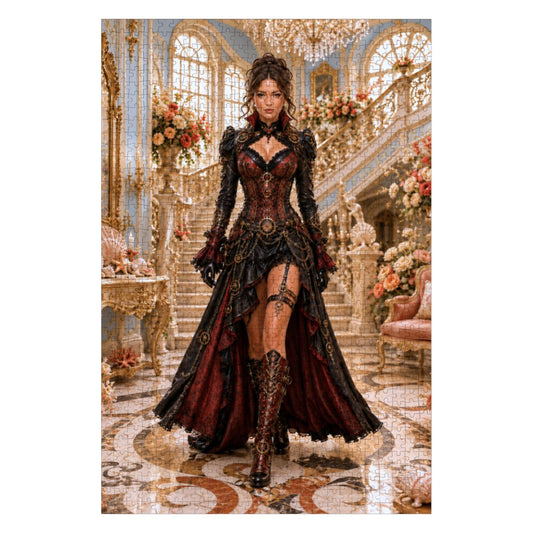 Wooden Jigsaw Puzzles 1000 pcs Steampunk Victorian Woman Dark Red