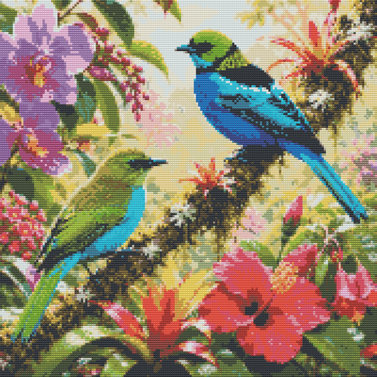 Diamond Painting Kit 20"x20" Paradise Tanager (Round)