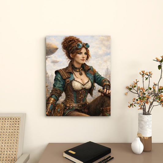 Canvas Prints Wall Art Steampunk Woman