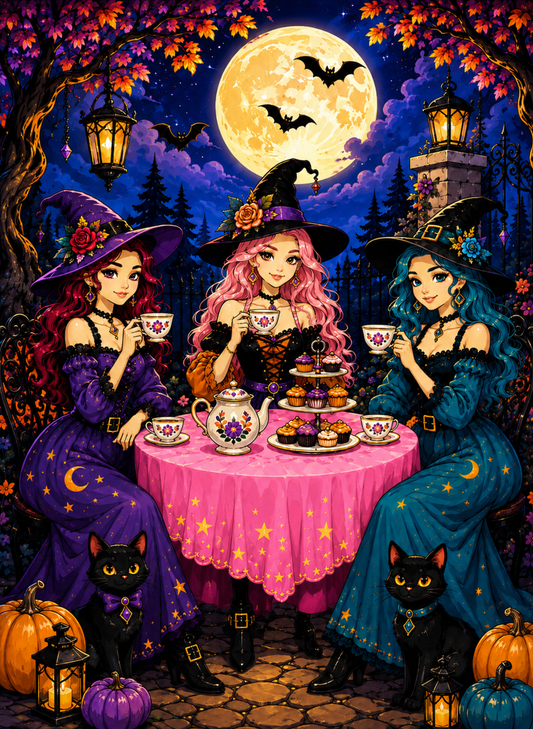 Wooden Jigsaw Puzzles 1000 pcs Witch's Tea Party