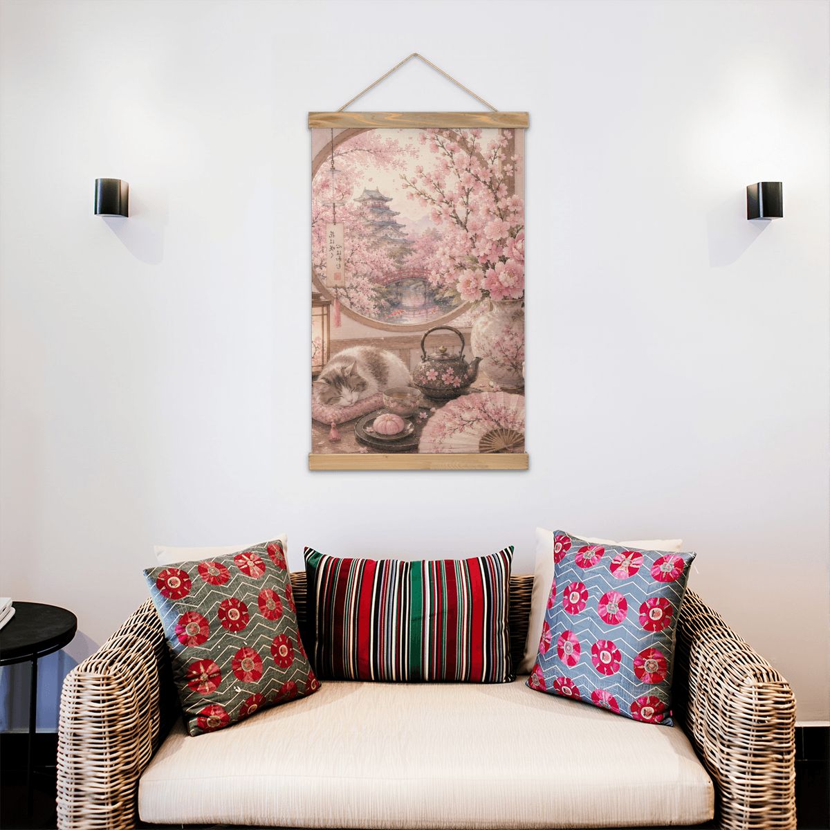 Linen Canvas Wall Art Japanese Scenery