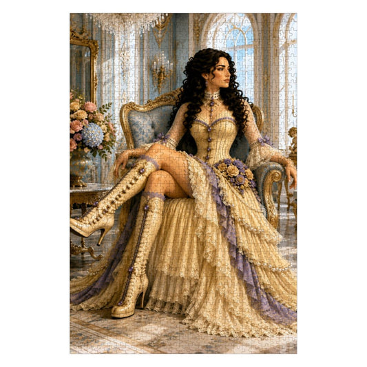 Wooden Jigsaw Puzzles 1000 pcs Steampunk Victorian Woman Yellow