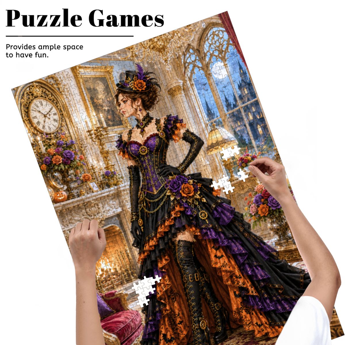 Wooden Jigsaw Puzzles 1000 pcs Halloween Steampunk Victorian Woman