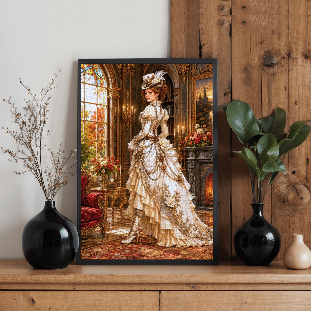 Wooden Jigsaw Puzzles 1000 pcs Steampunk Victorian Woman White
