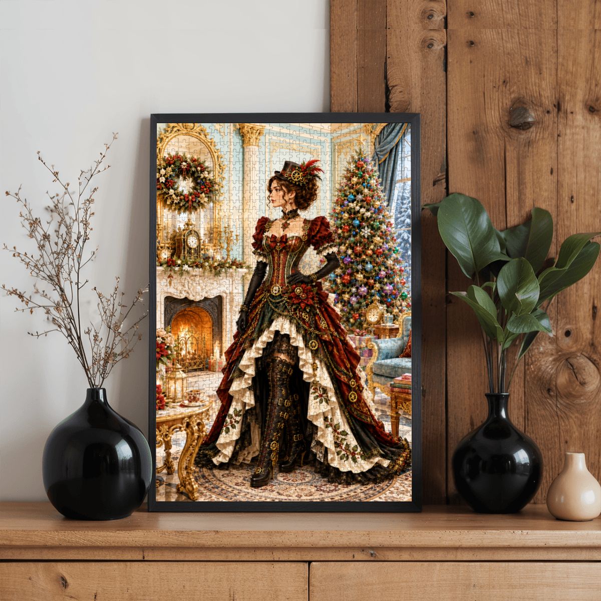 Wooden Jigsaw Puzzles 1000 pcs Christmas Steampunk Victorian Woman