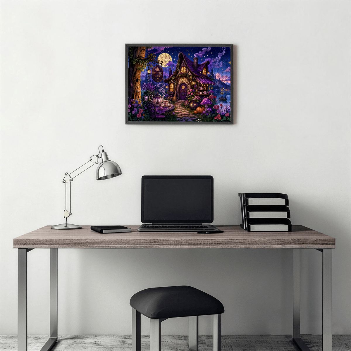 500pcs Wooden Jigsaw Puzzles (Made in USA) Halloween Witch's Tea House