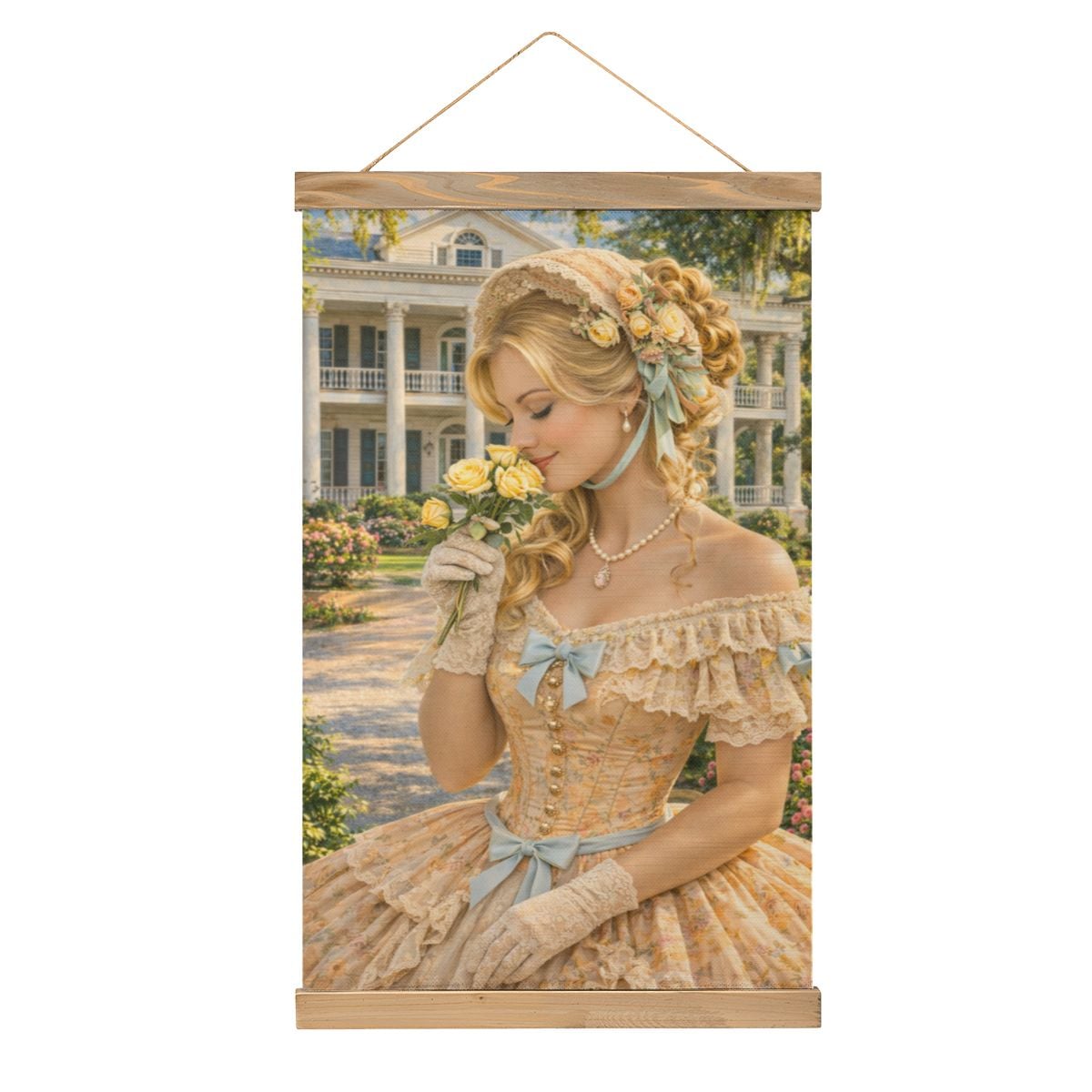 Linen Canvas Wall Art Civil War Flower