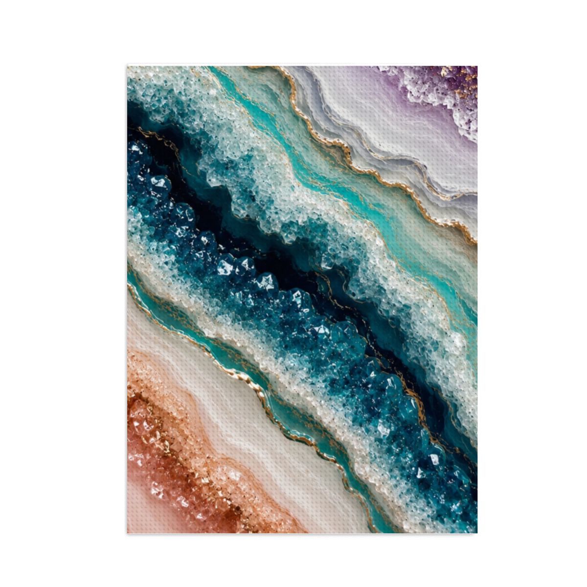Diamond Art Painting 12x16 Geode Teal