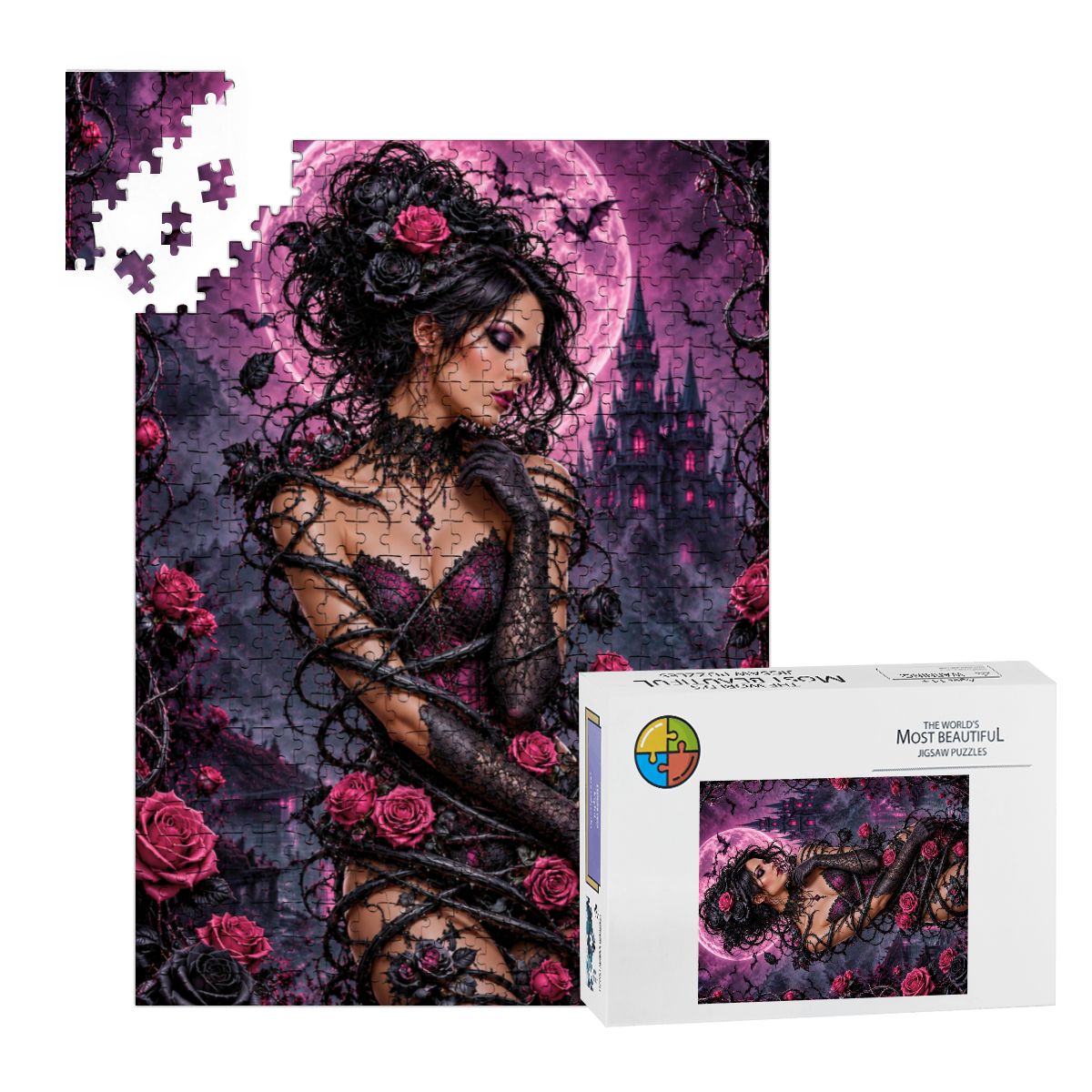 Wooden Jigsaw Puzzles 500 pcs Halloween Gothic Vine
