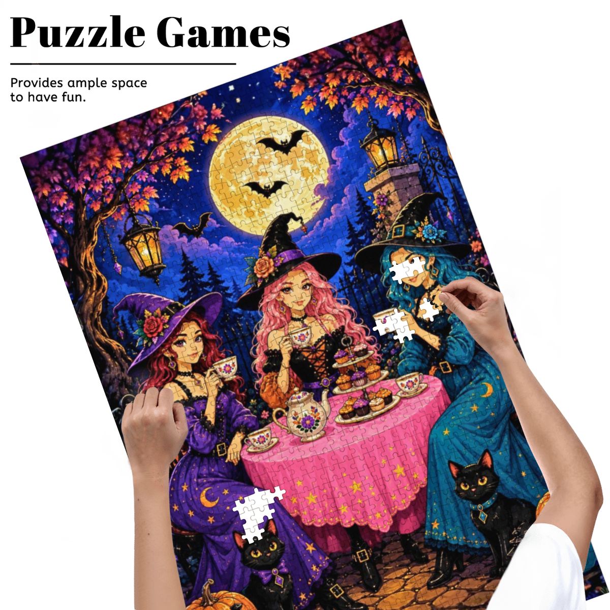 Wooden Jigsaw Puzzles 1000 pcs Witch's Tea Party
