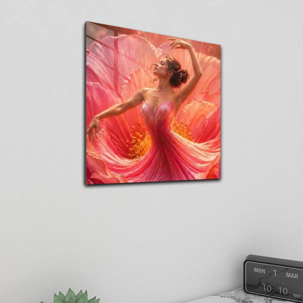 Square Acrylic Wall Art Prints with Hook Flower of Life