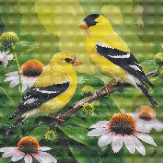 Diamond Painting Kit 20"x20" American Goldfinch (Round Drills)