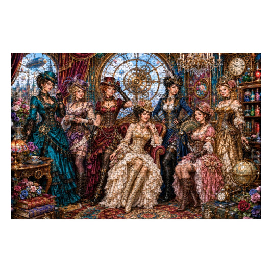 1000pcs Wooden Jigsaw Puzzles (Made in USA) Steampunk Victorian Ladies