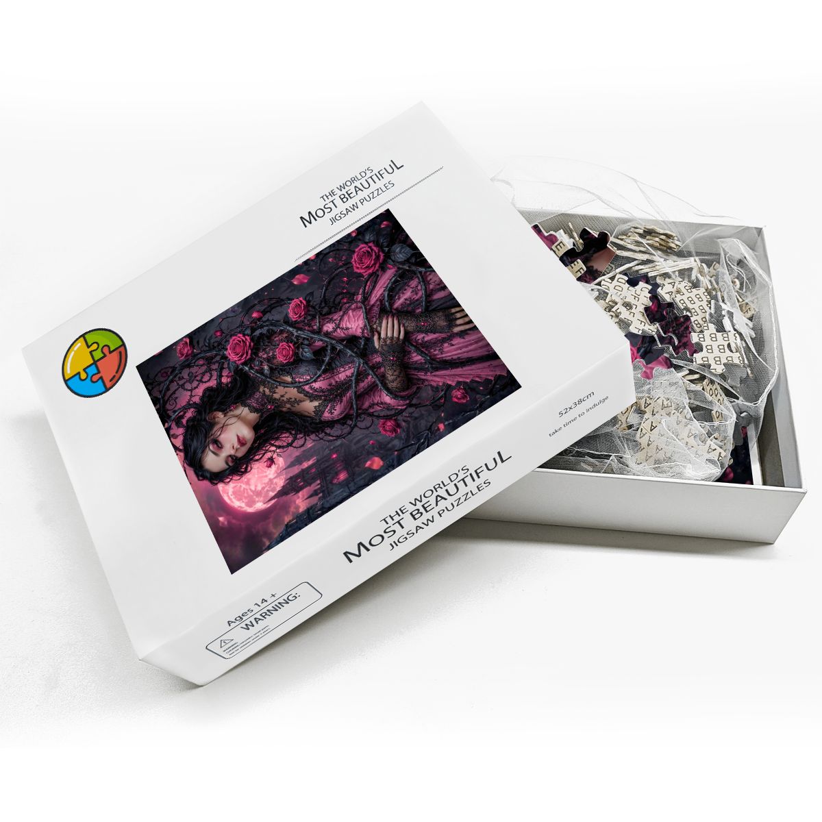 Wooden Jigsaw Puzzles 500 pcs Gothic Pink Roses