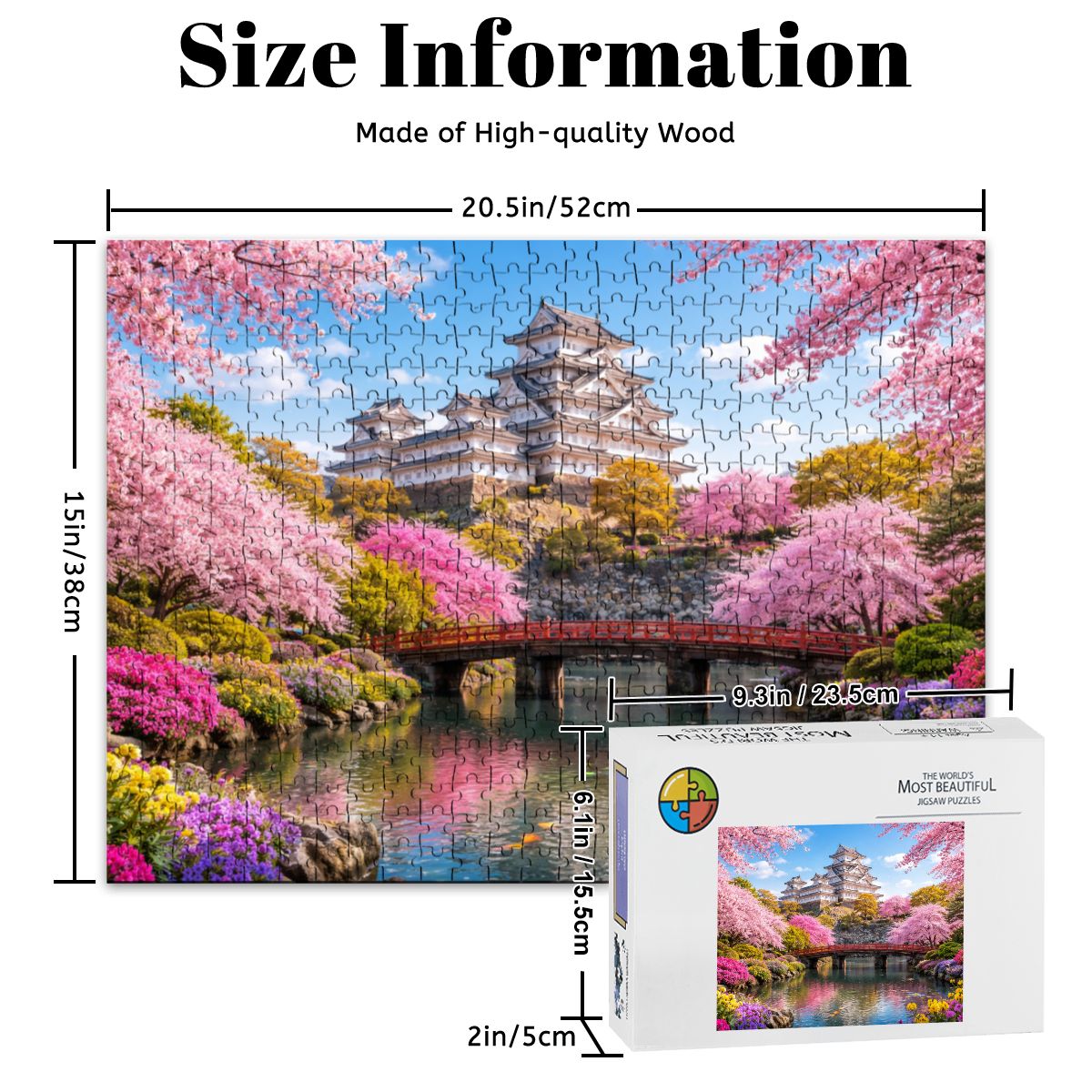 Wooden Jigsaw Puzzles 500 pcs Himeji Castle Japan