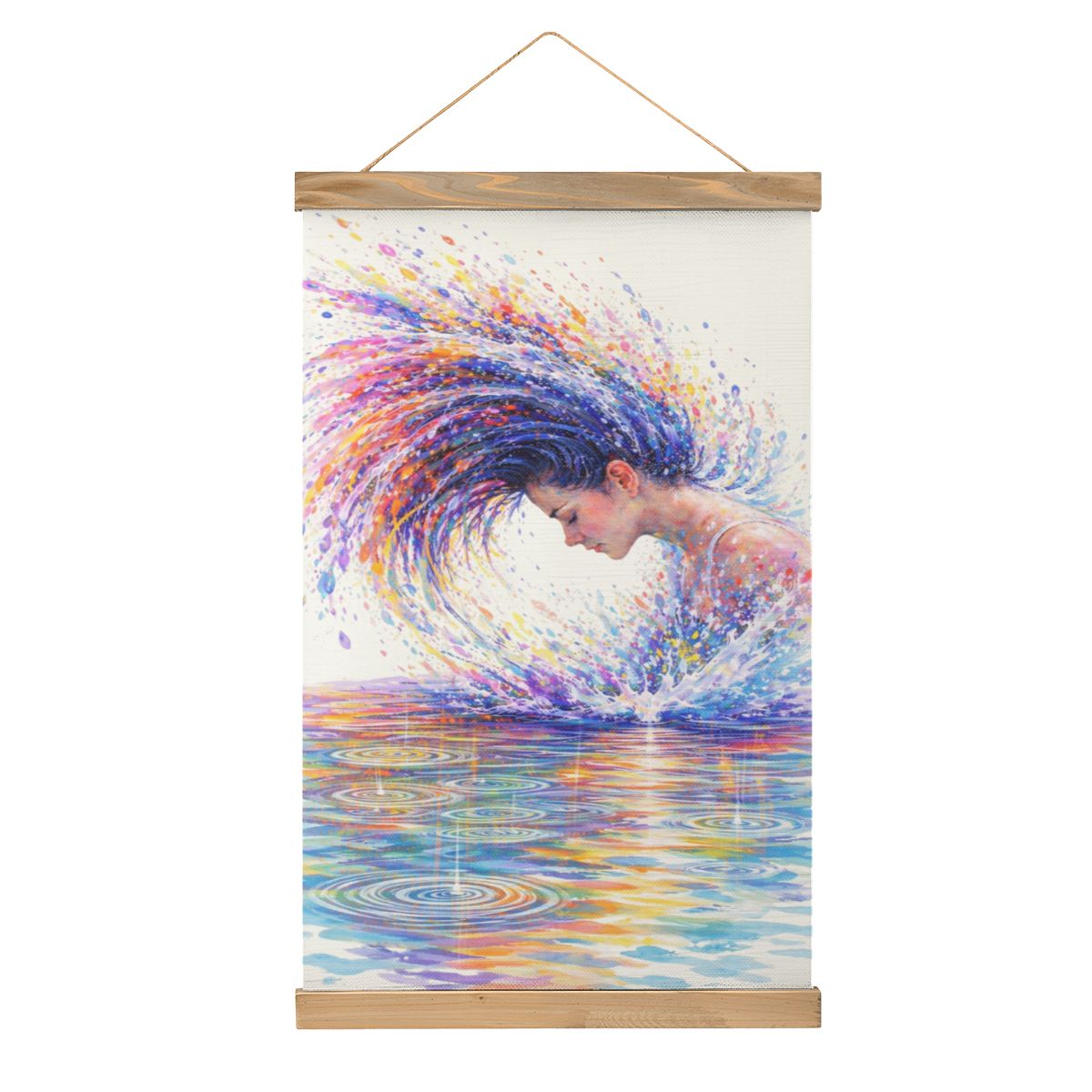 Linen Canvas Wall Art Rainbow of Life