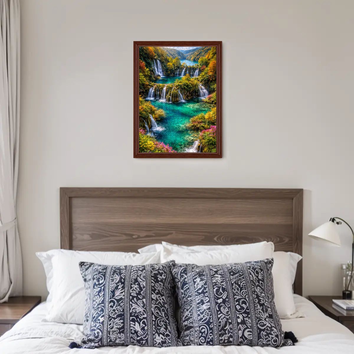 Wooden Jigsaw Puzzles 500 pcs Puzzle Plitvice Lakes waterfall Croatia