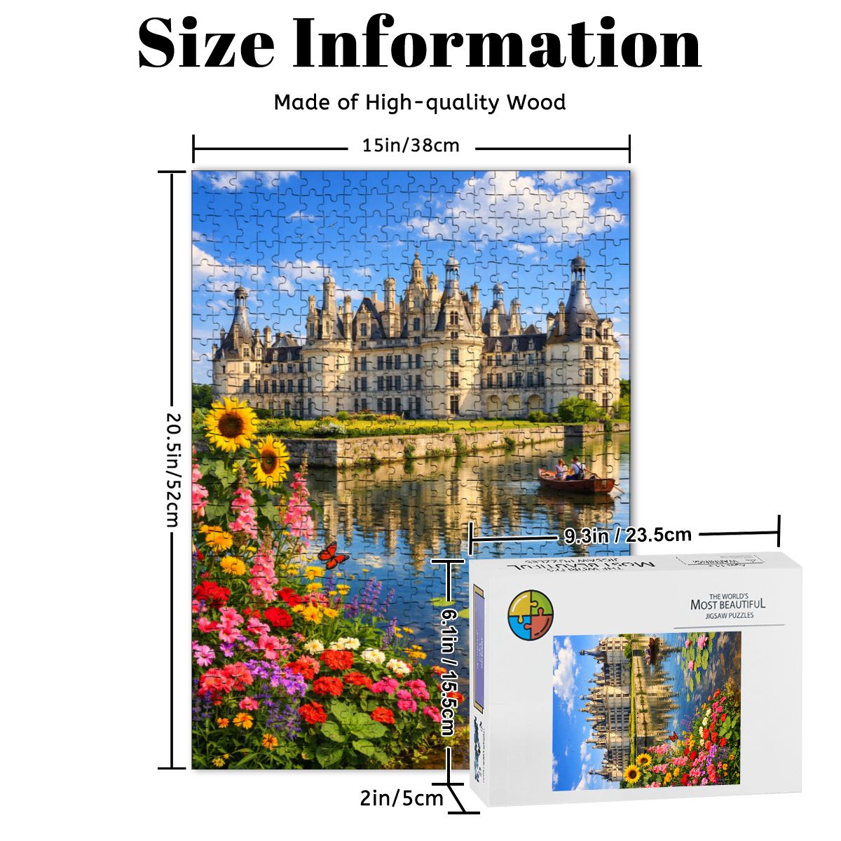 Wooden Jigsaw Puzzles 500 pcs Château de Chambord France