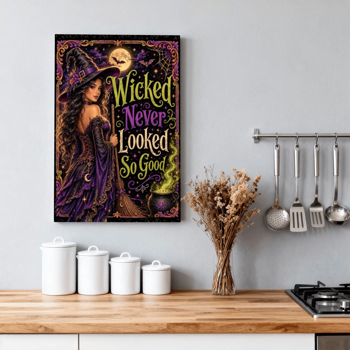 Framed Canvas Painting Wicked (Made in USA)