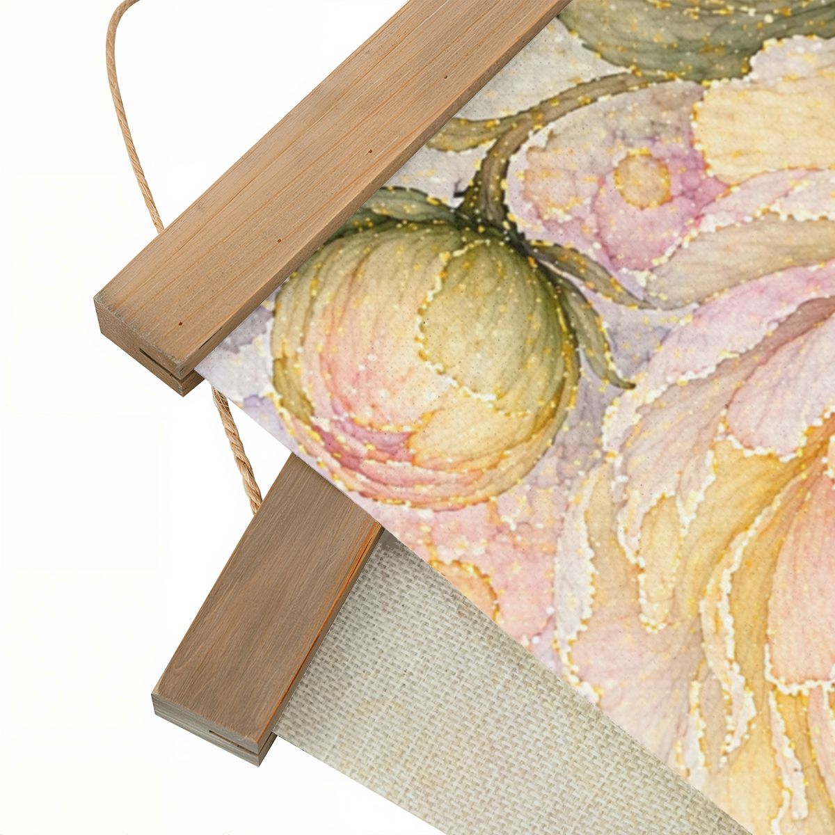 Linen Canvas Wall Art Yellow Flower