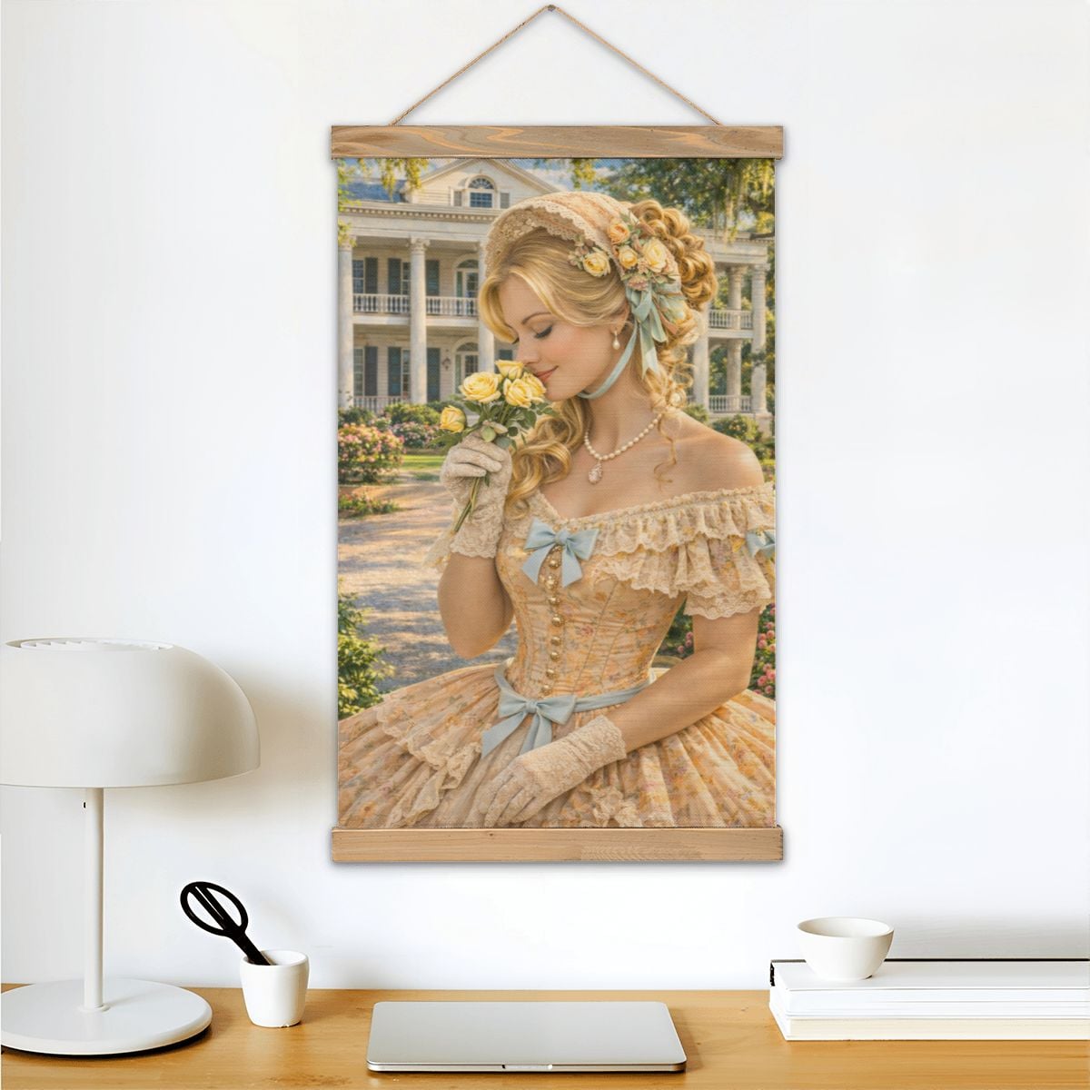 Linen Canvas Wall Art Civil War Flower