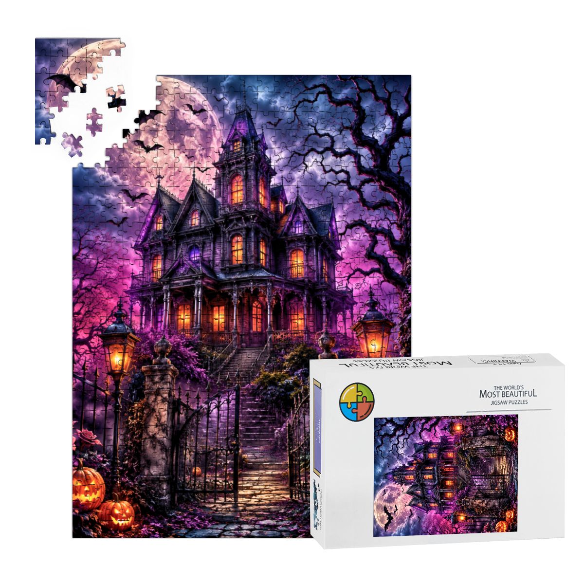 Wooden Jigsaw Puzzles 500 pcs Haunted House