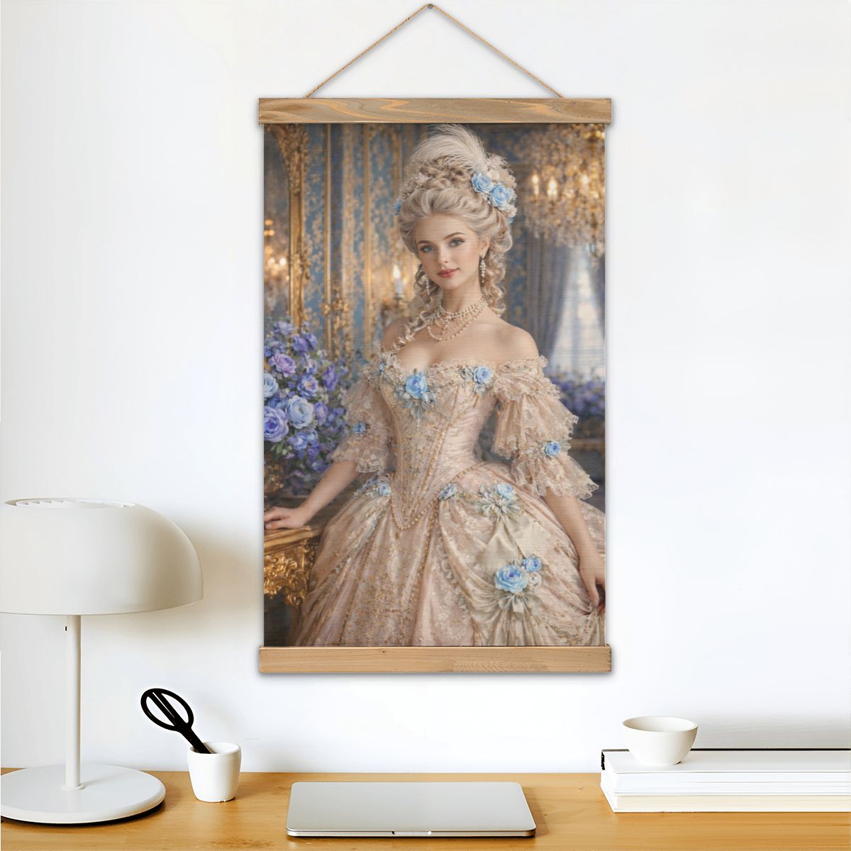 Linen Canvas Wall Art Baroque Beauty