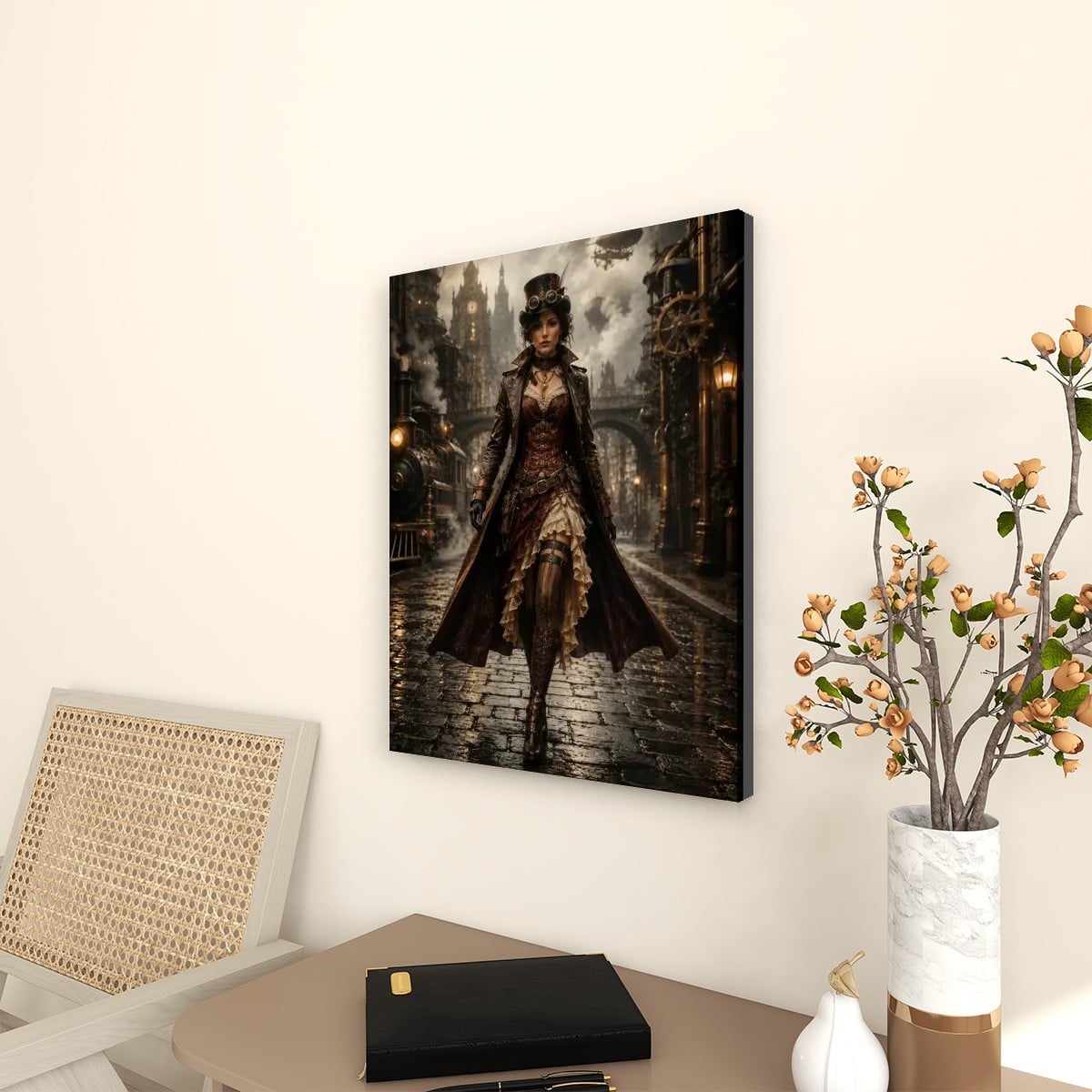 Canvas Prints Wall Art Steampunk Woman