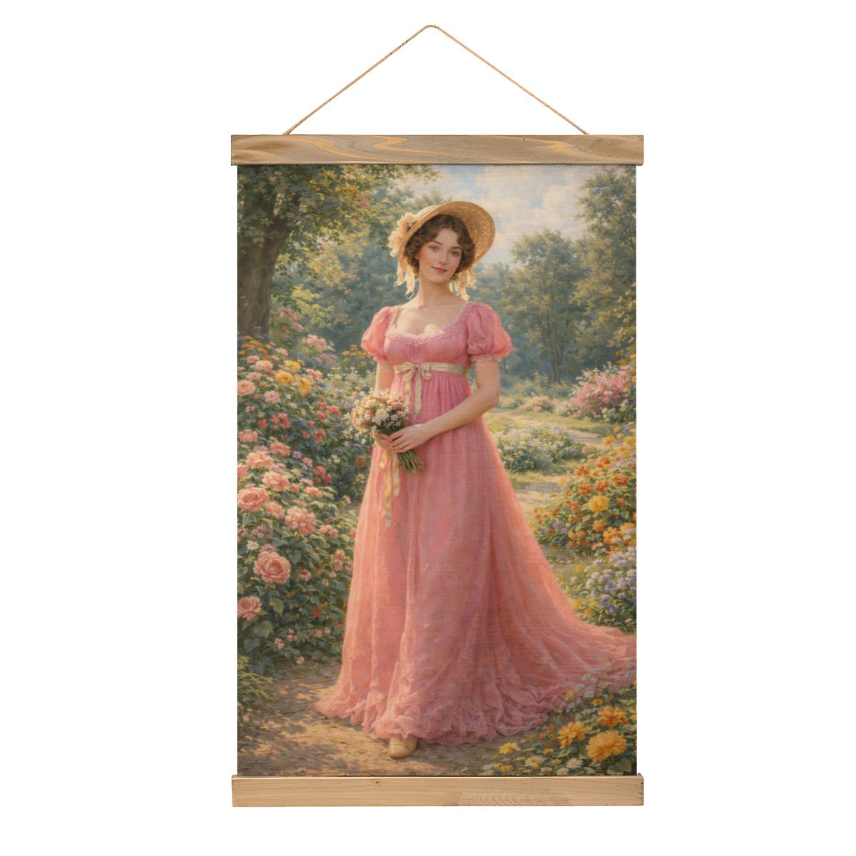 Linen Canvas Wall Art Empire Woman in Spring