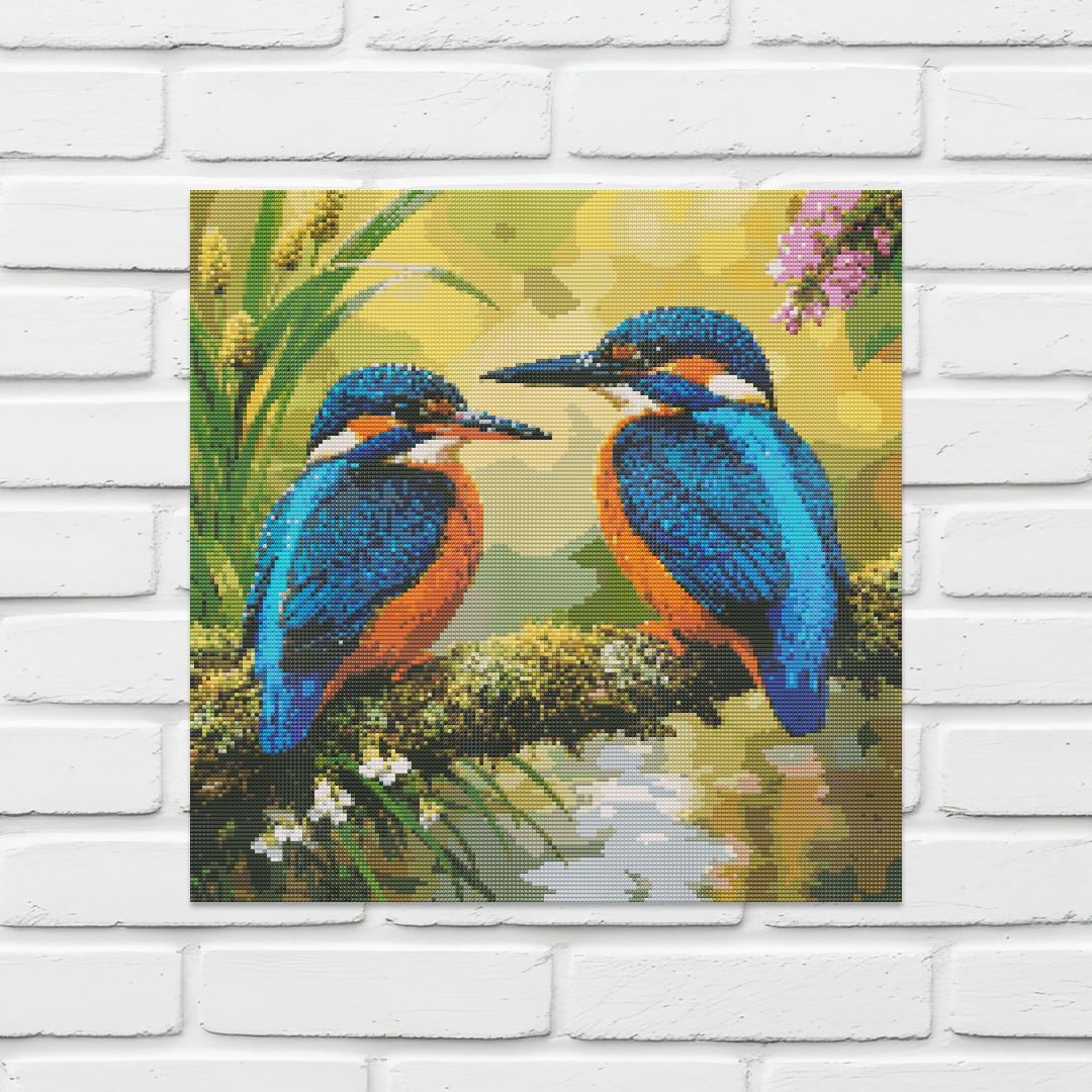 Diamond Painting Kit 20"x20" Kingfisher (Round Drills)