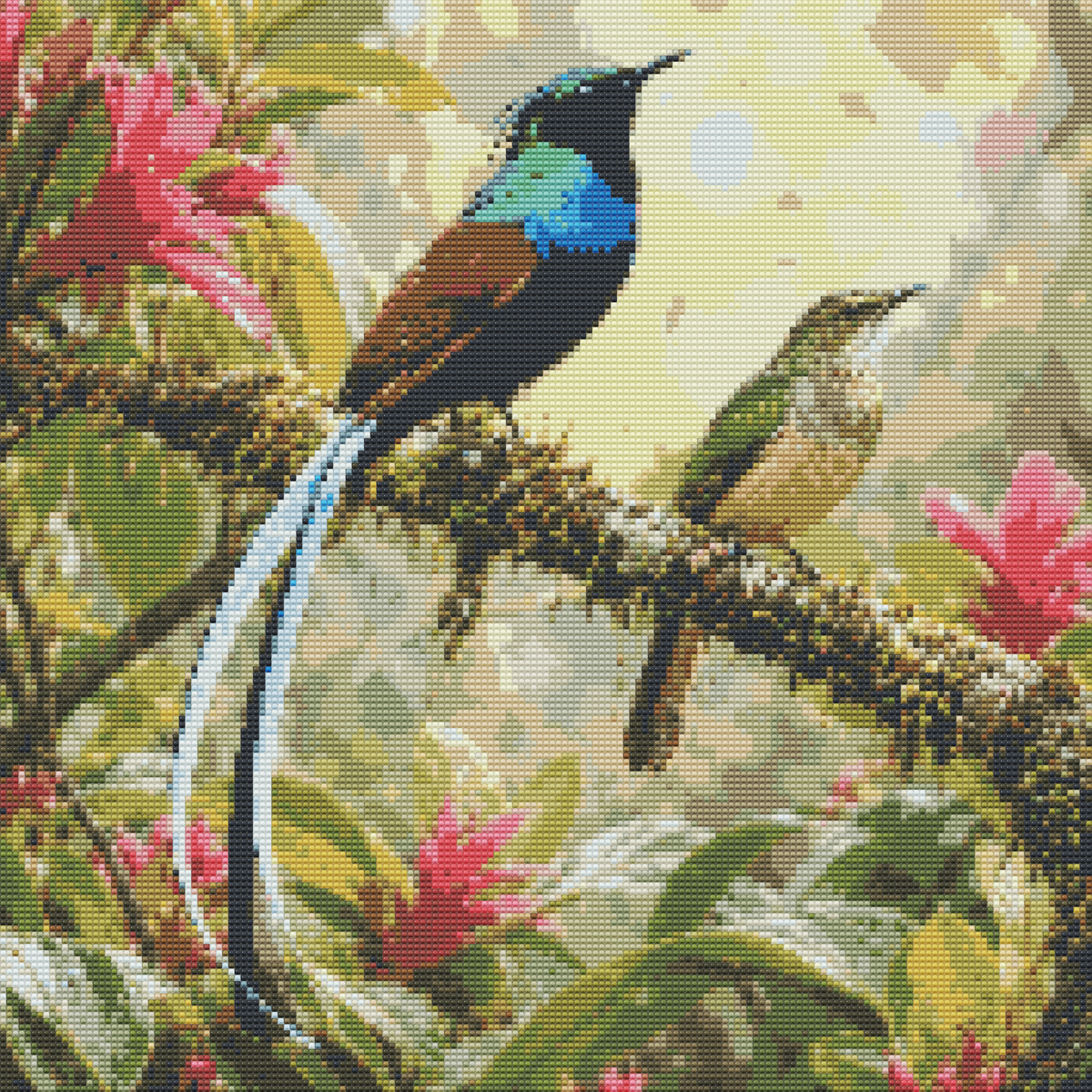 Diamond Painting Kit 20"x20" Ribbon-tailed Astrapia (Round)