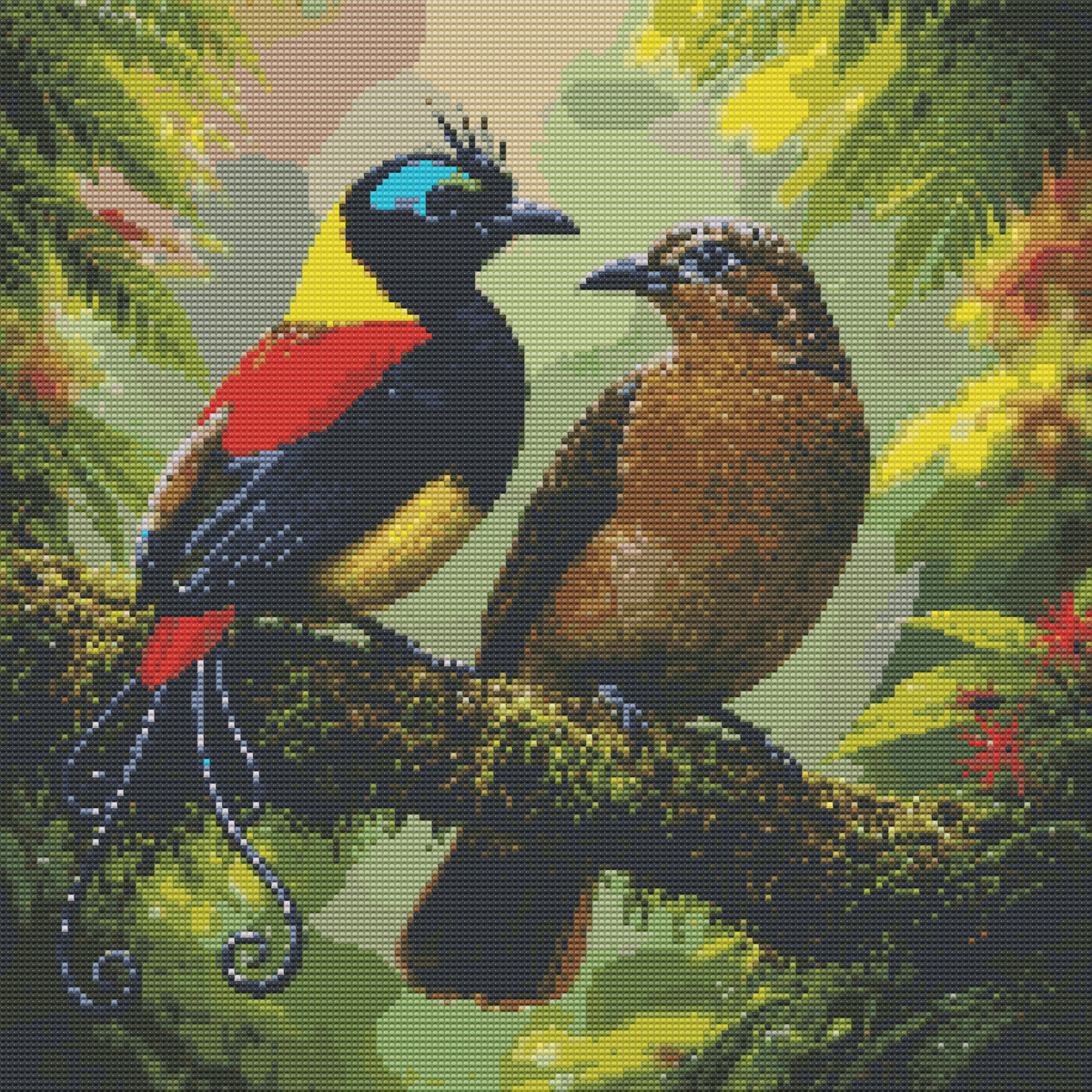 Diamond Painting Kit 20"x20" Wilson's Bird-of-Paradise (Round Drills)