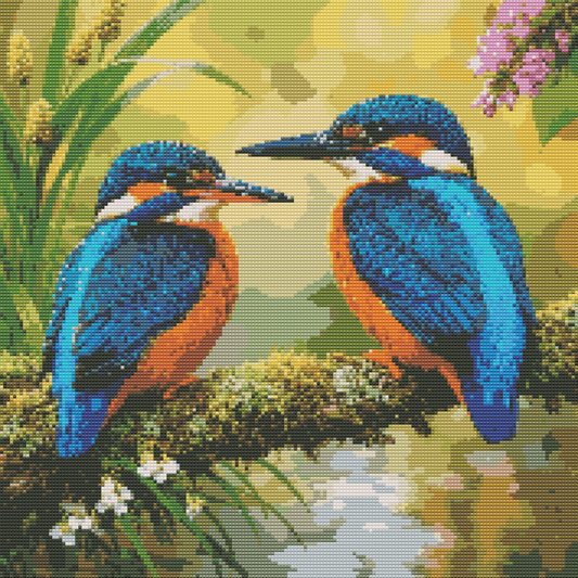 Diamond Painting Kit 20"x20" Kingfisher (Round Drills)