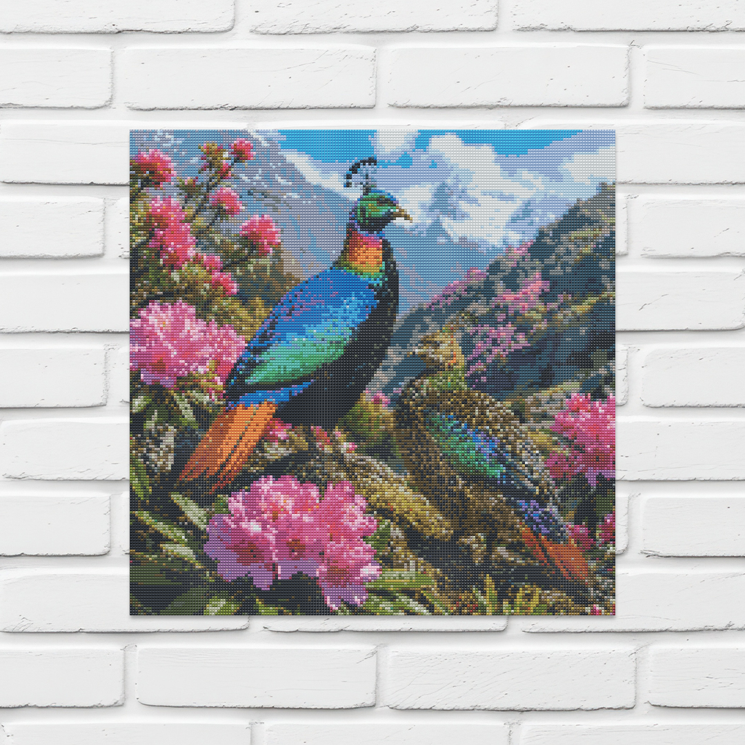Diamond Painting Kit 20"x20" Himalayan Monal (Round)