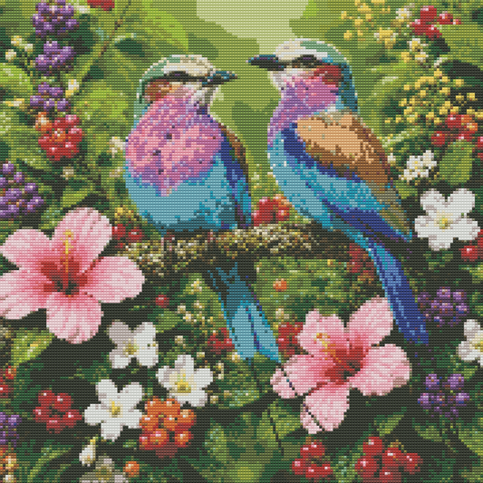 Diamond Painting Kit 20"x20" Lilac-breasted Roller (Round Drills)