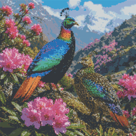 Diamond Painting Kit 20"x20" Himalayan Monal (Round)
