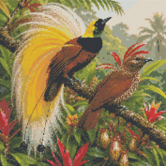 Diamond Painting Kit 20"x20" Golden Bird-of-Paradise (Round)